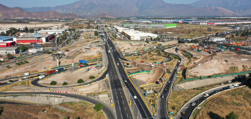 Obras de Vespucio Norte con enlace Ruta 68 llevan un 40% de avance