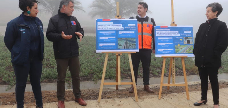 MOP ejecutará obras viales en la Región de Valparaíso con una inversión de 180 mil millones de pesos 